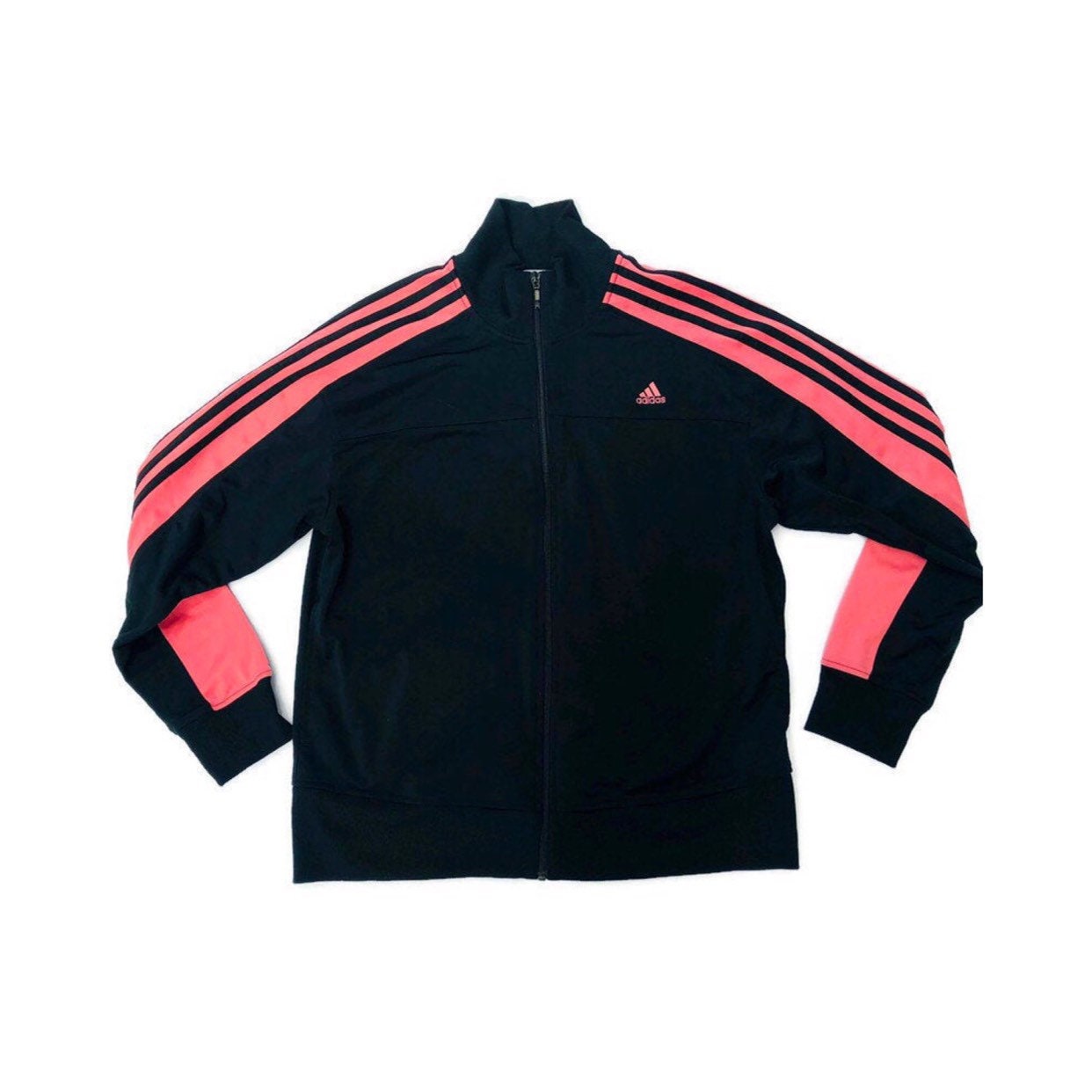 adidas 3 stripe pink track jacket