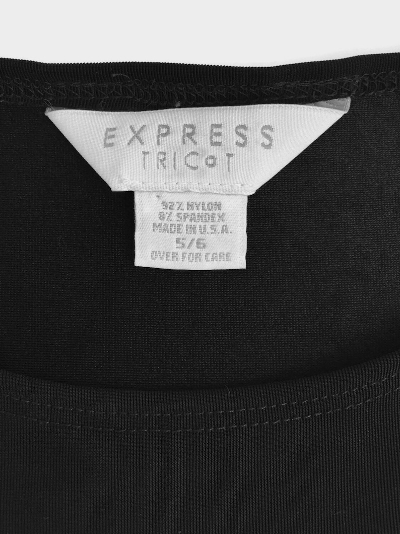90/'s Express Tricot Black Mini Dress