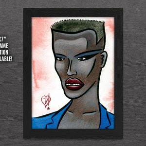 Portrait of Grace Jones 5x7 Print by Disasterina image 4