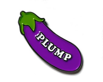Plump Eggplant Enamel Pin