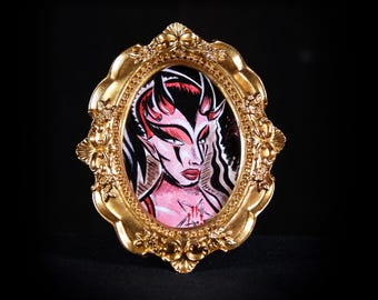 Onyx Ondyx Tiny Demon Framed Print