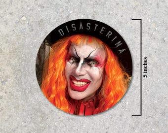 Orange Hair Don Care Disasterina Stickers (2 stickers)