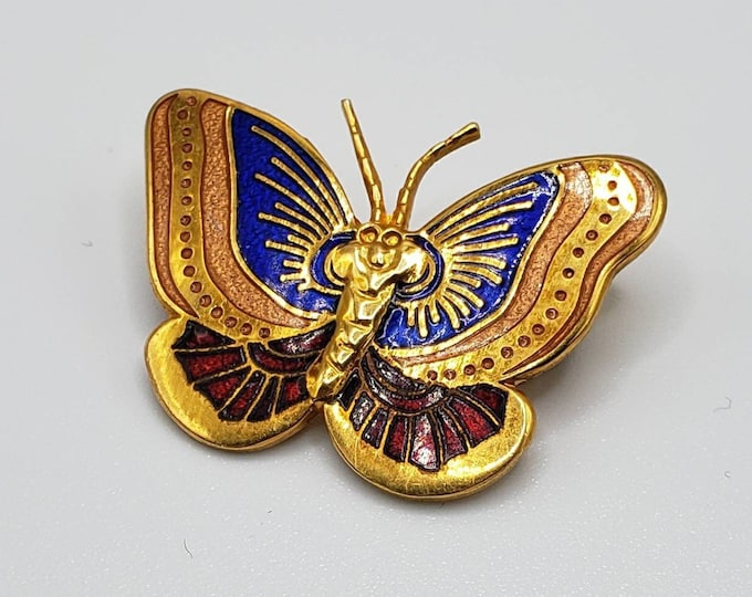 Featured listing image: Gold Tone Cloisonne Butterfly Pin from the Metropolitan Museum of Art
