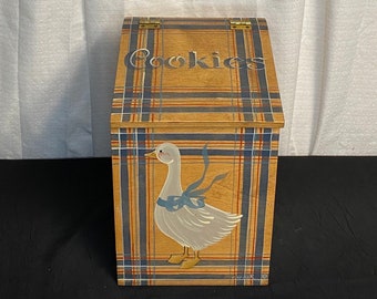 Hand Painted Hinged Cookie Box, Bit O'Sunshine Folk Art, Pennsylvania Dutch Style