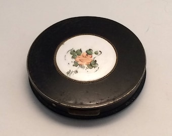 Enamel and Guilloche Mirror, Powder Compact
