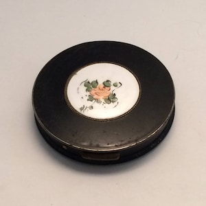 Enamel and Guilloche Mirror, Powder Compact