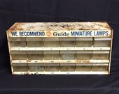 AC GUIDE Automotive Miniature Lamp Bulbs Display Cabinet, Gas Station Advertising Display, Service Station, Petroliana