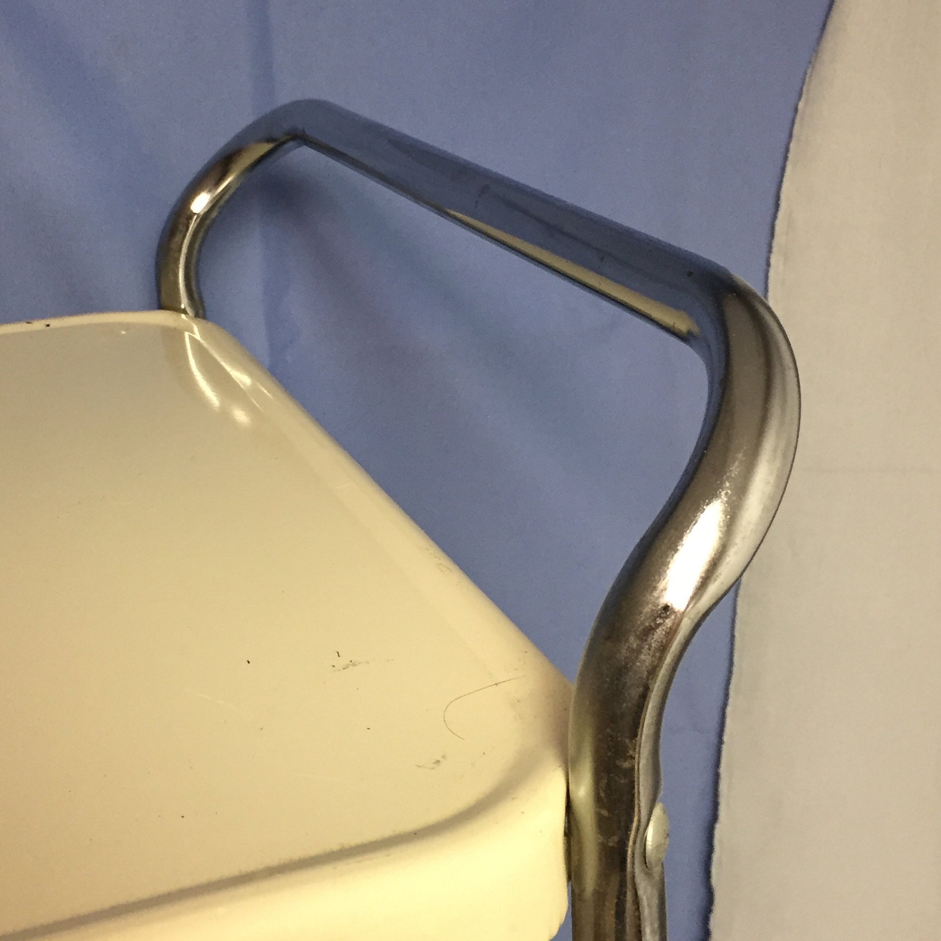 Vintage COSCO Industrial Bar Cart / Kitchen Cart With Wheels, Beige