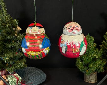 Jolly Wolly Santa and Jolly Wolly Solder, Hallmark Keepsake Ornaments, Pair of 2