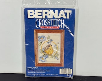1992 Bernat Counted Crosstitch Kit, Canada Warbler