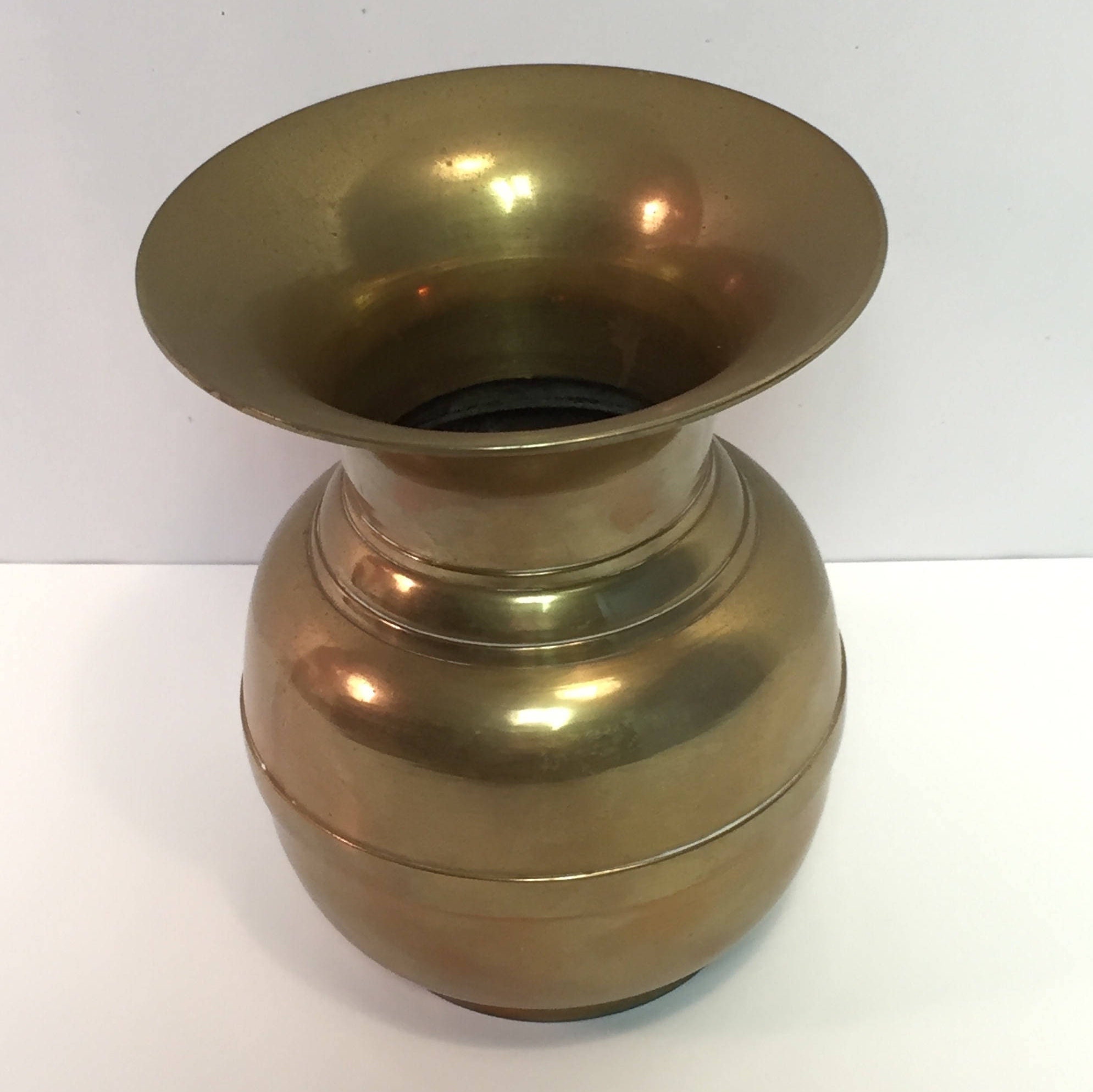 Vintage Brass Spitoon, Cuspidor, Urn, Flower Vase