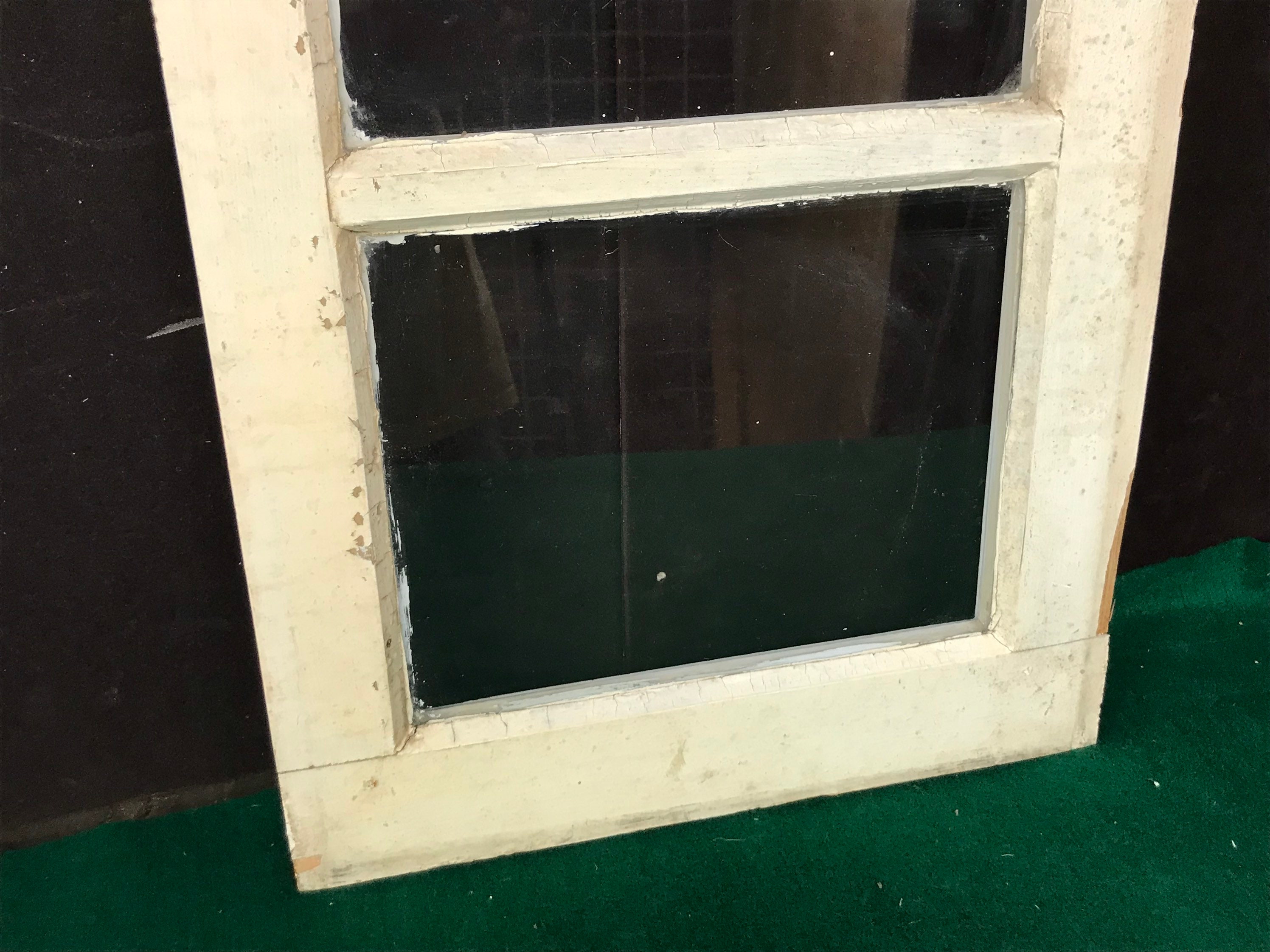 1900's Small Wooden Farmhouse Window Sash w/ Original 2 Pane Glass and ...
