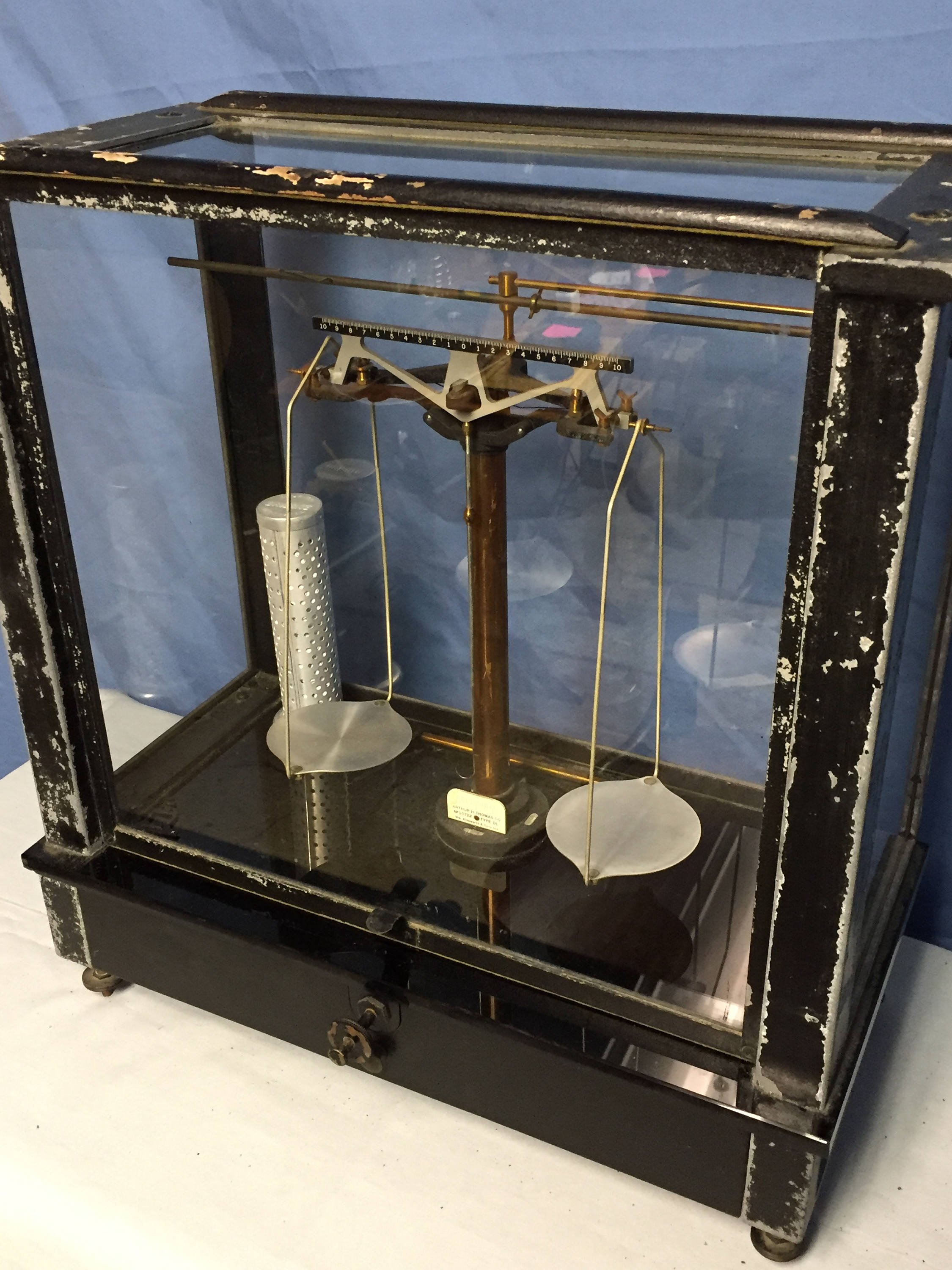 Apothecary Analytical Pharmacy Balance Scale Oak Wm Ainsworth