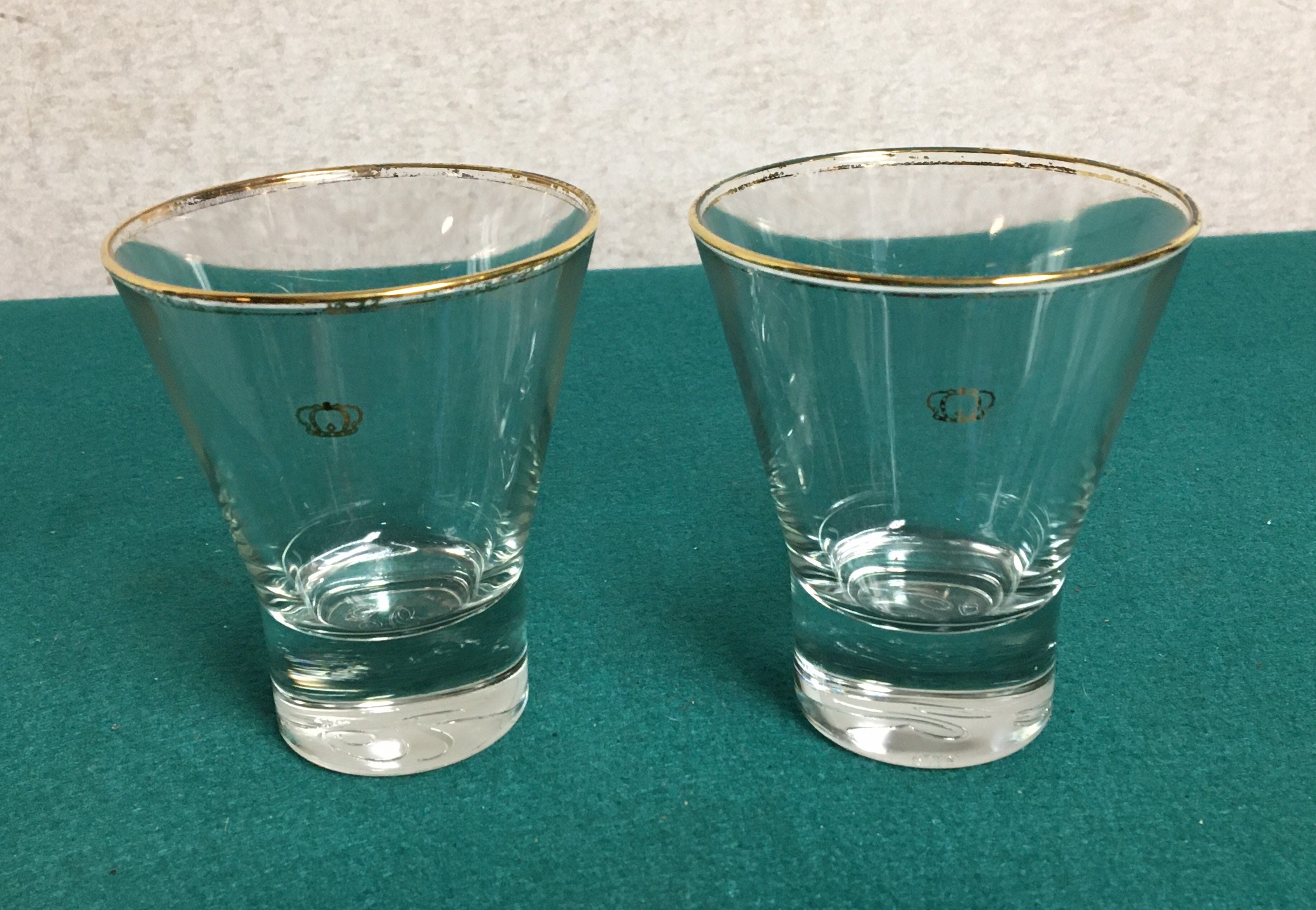 Crown Royal Flared Cocktail Glasses, Set of Two (2), Lowball Bar