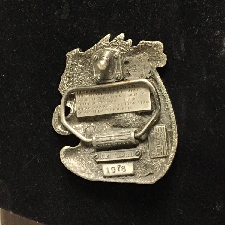 Operation Desert Storm Belt Buckle, 1991, The Great American Buckle Co