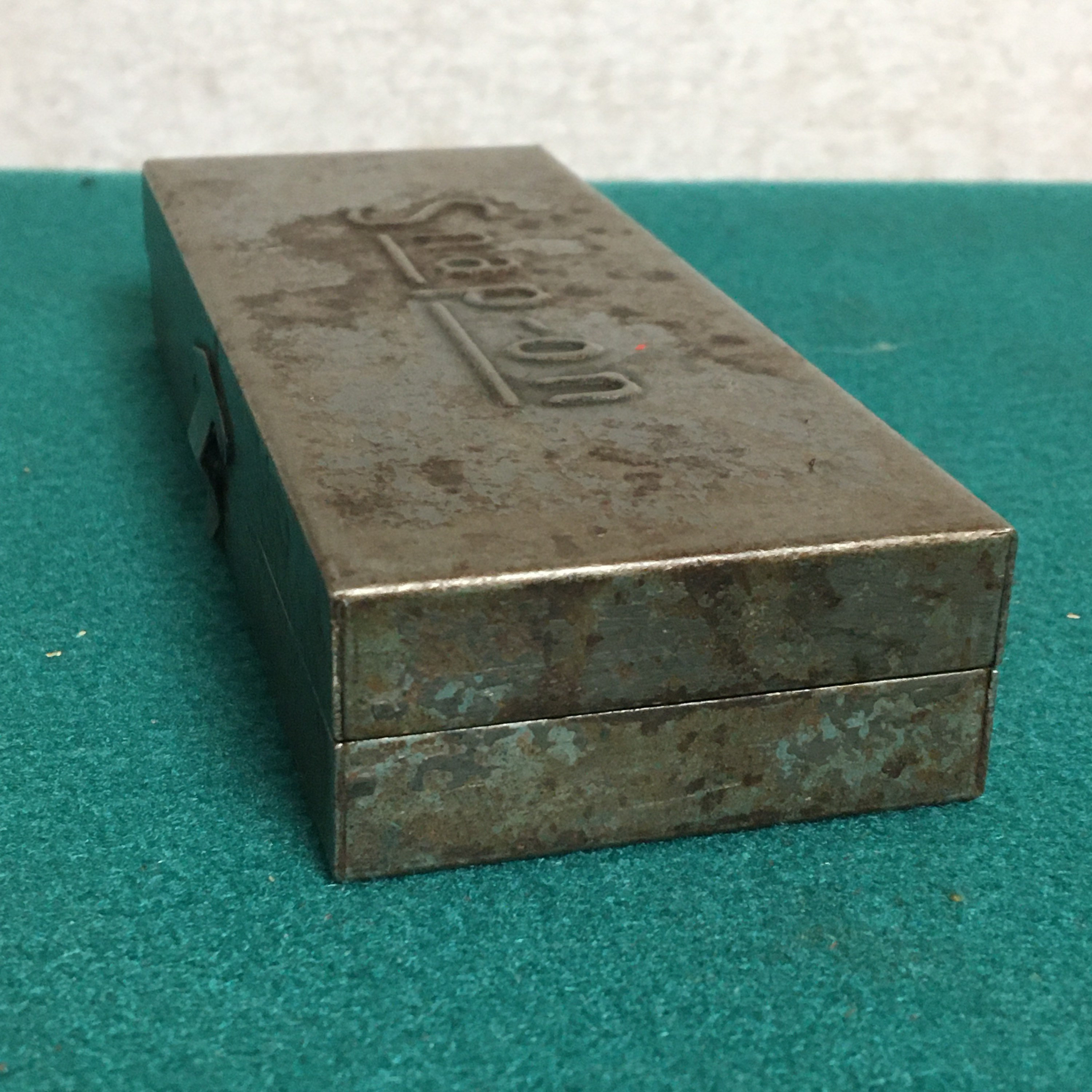 Vintage SNAPON Socket Set Steel Case Box with Hinged Lid