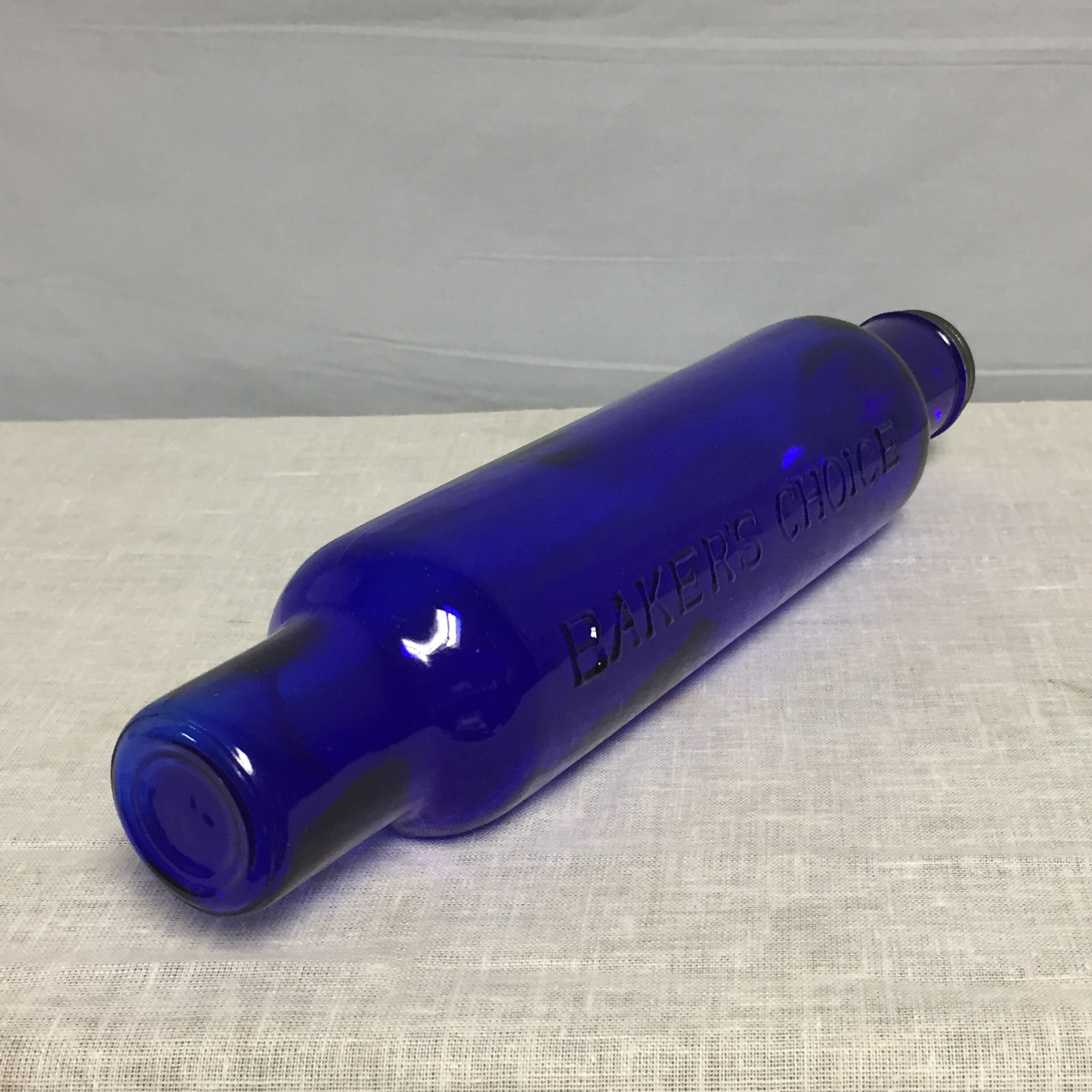 Vintage Baker's Choice Glass Rolling Pin, Cobalt Blue Rolling Pin