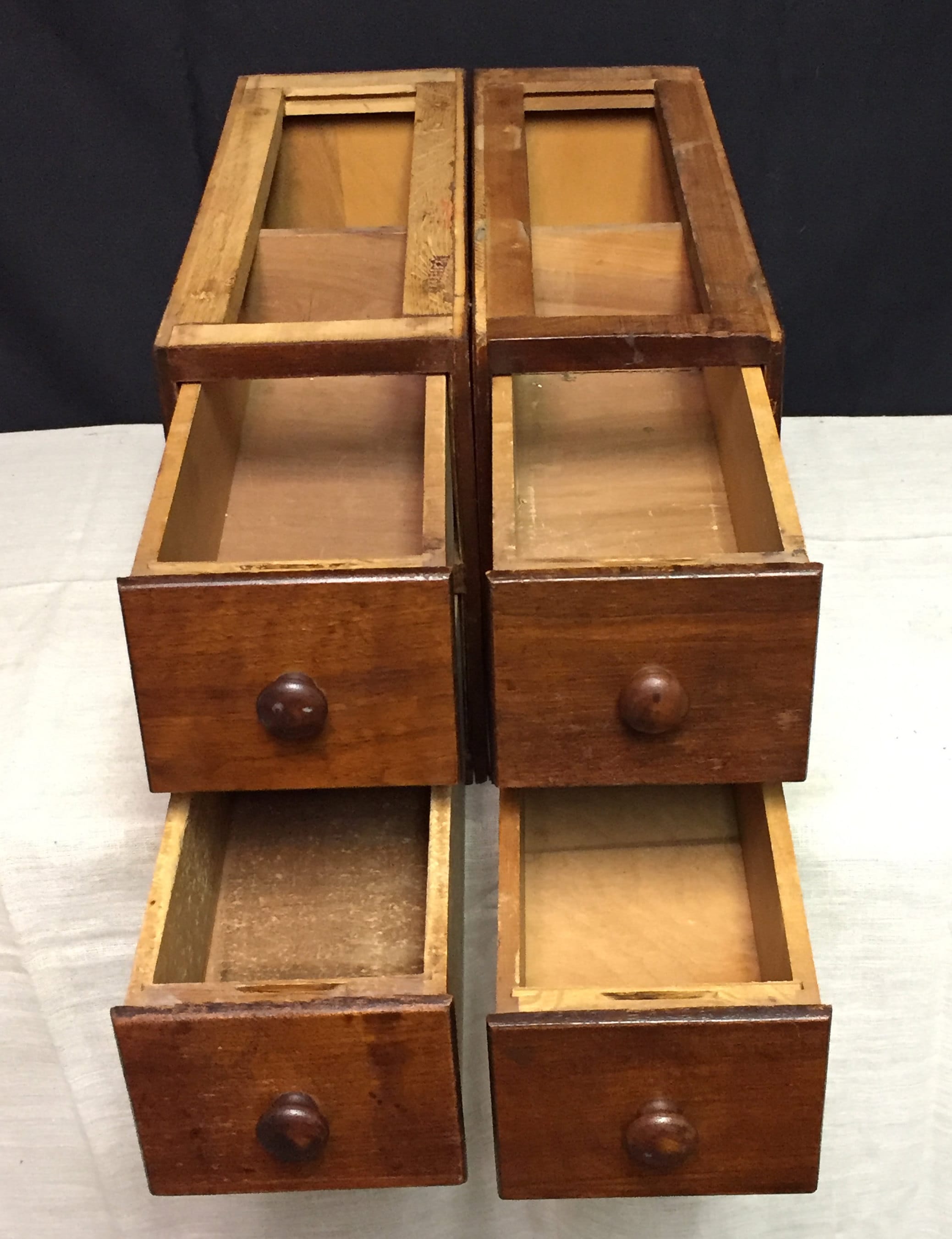 Set of 4 Singer Sewing Machine Wooden Drawers with the Original Frames