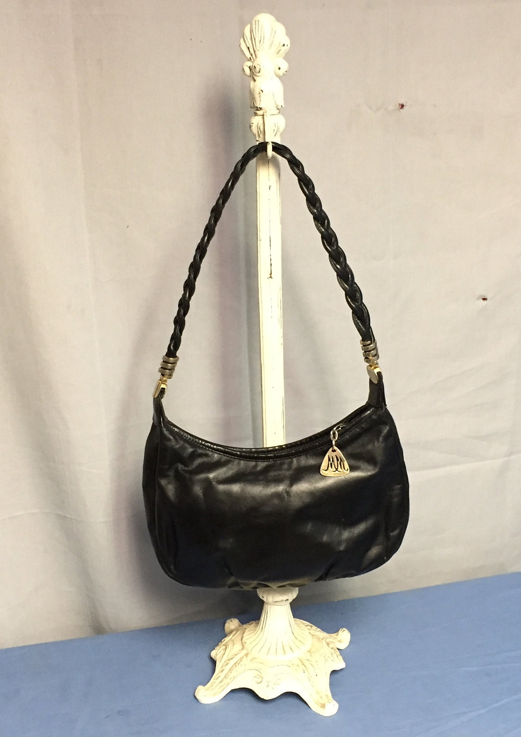 Morris Moskowitz, Black, Leather Purse, Designer Handbag