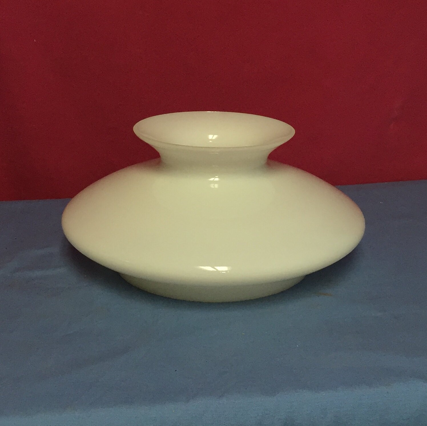 Vintage Antique White Milk Glass Oil Lamp Hurricane Shade, Aladdin Oil