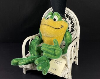 Steiff Michigan J. Frog, Genuine Mohair, Jointed Plush Frog