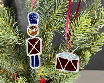 Soldier and Drum, Stained Glass Suncatcher, Ornaments