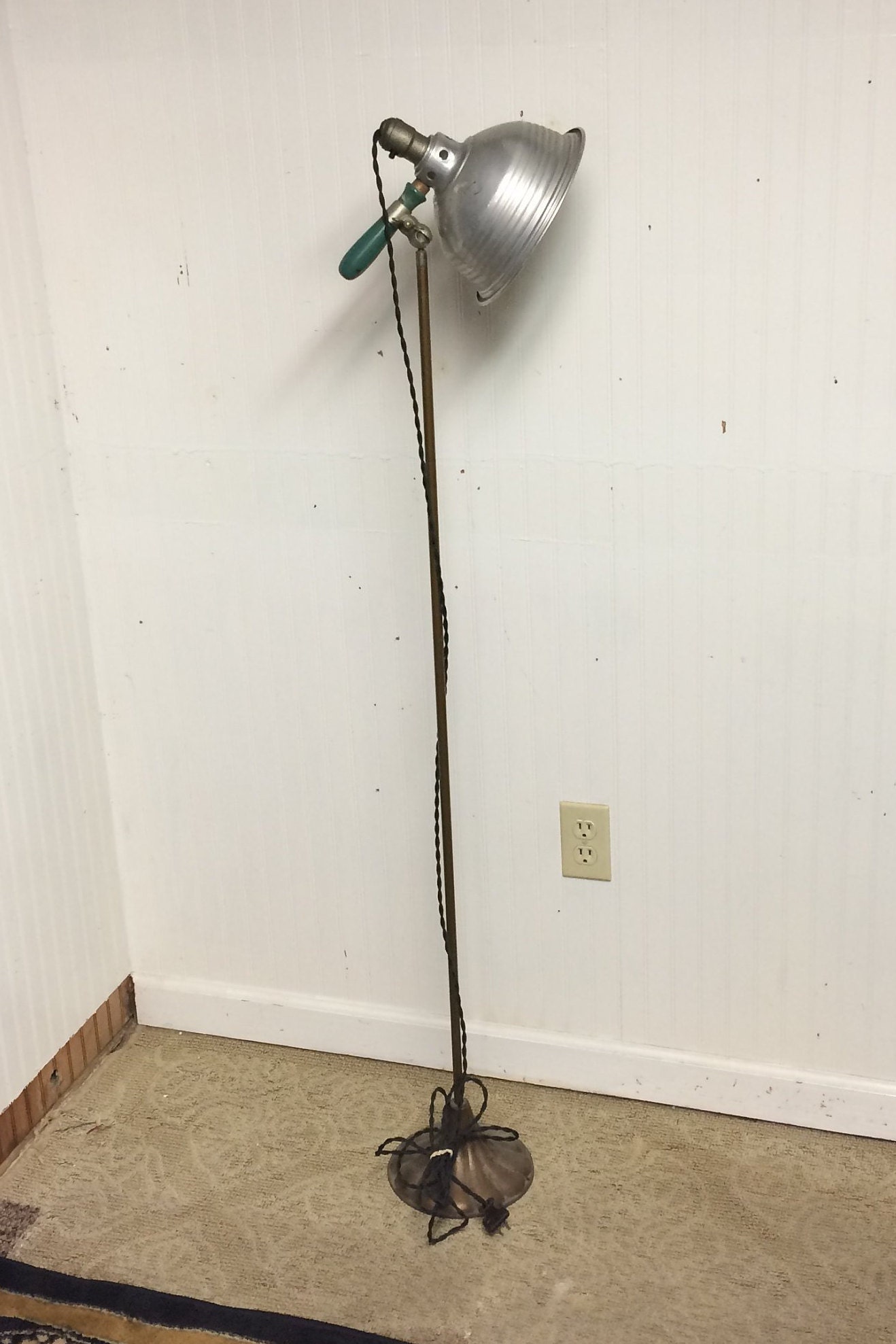 Vintage Mid Century Swivel Floor Lamp, Medical Lamp Light with Cast