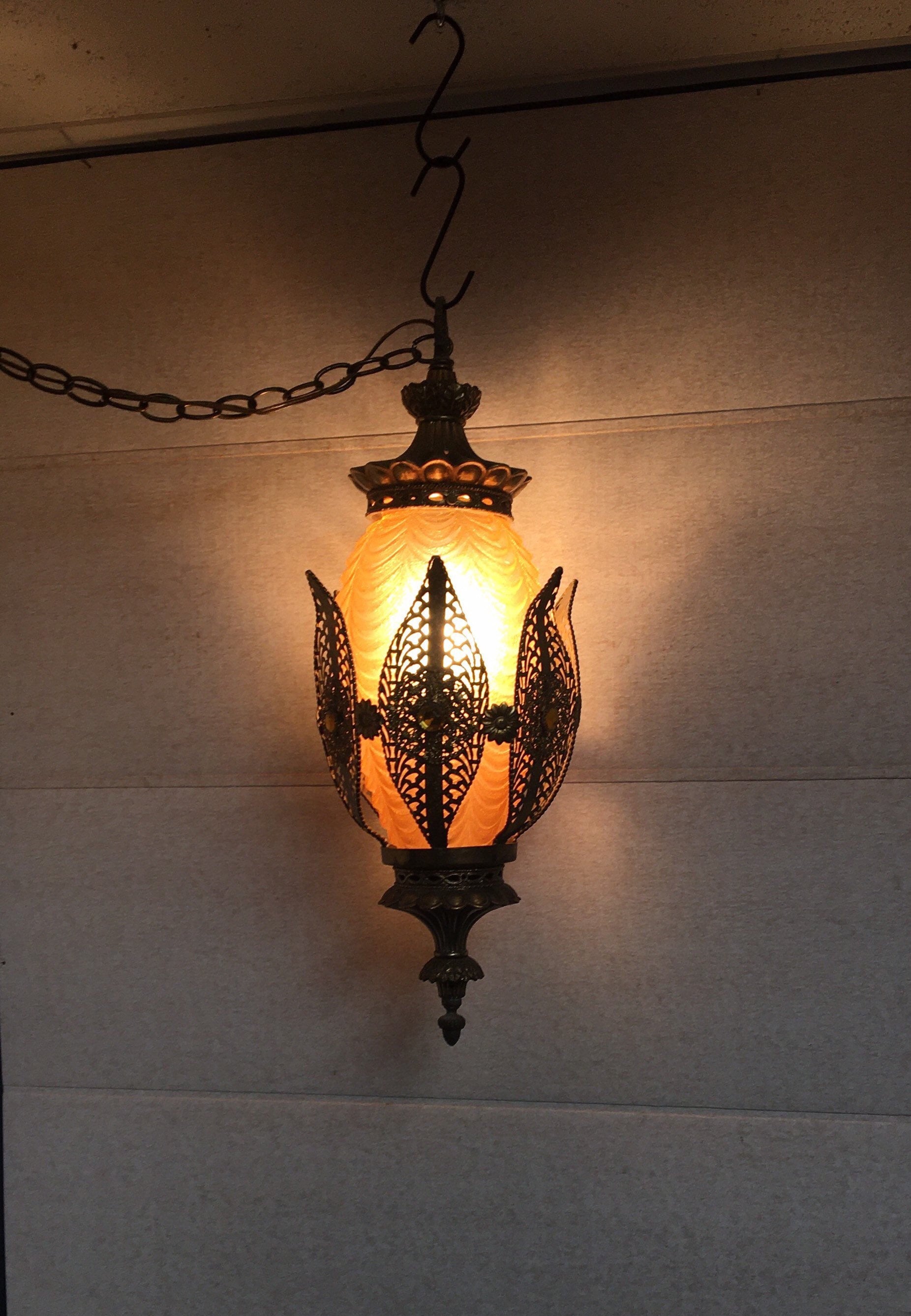 National lamp house レトロ アンティーク ヴィンテージ 1960-70's ヴィンテージ カラーガラス ペンダントランプ
