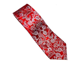 Dockers Red, Paisley, Silk Tie