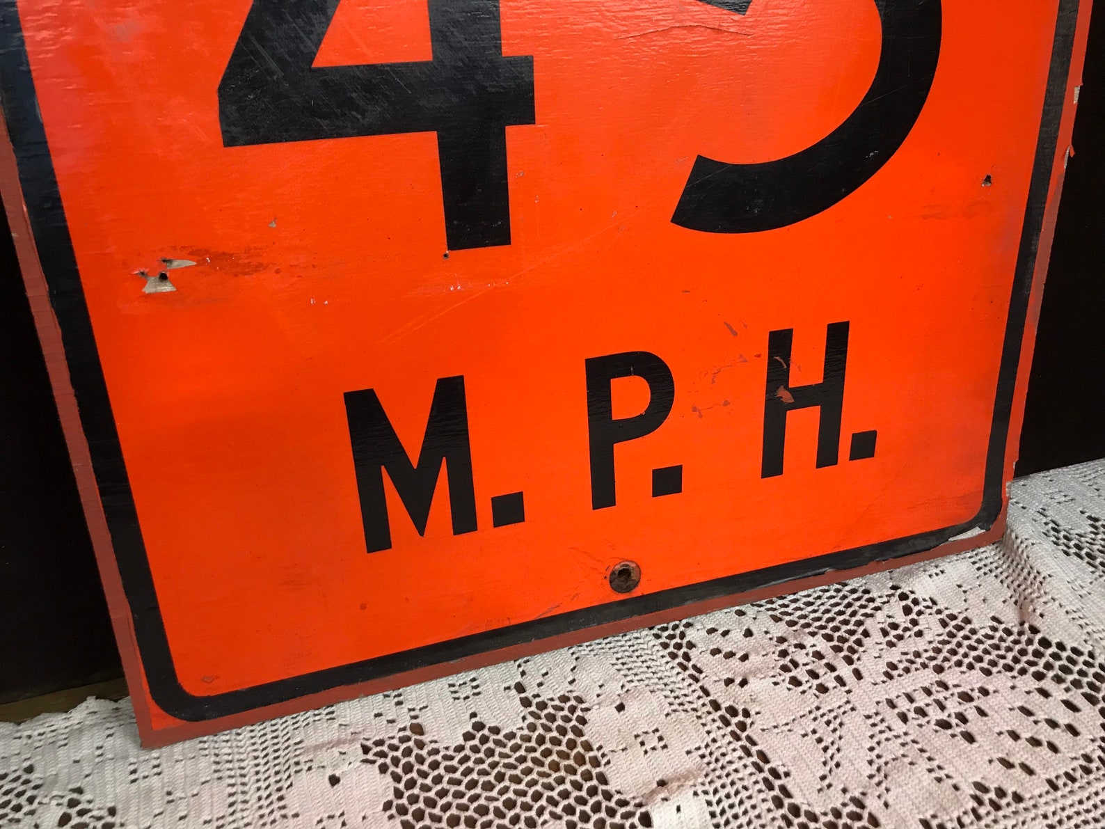 Authentic 1980's Wooden Speed Limit Road Sign 45 MPH Pa | Etsy