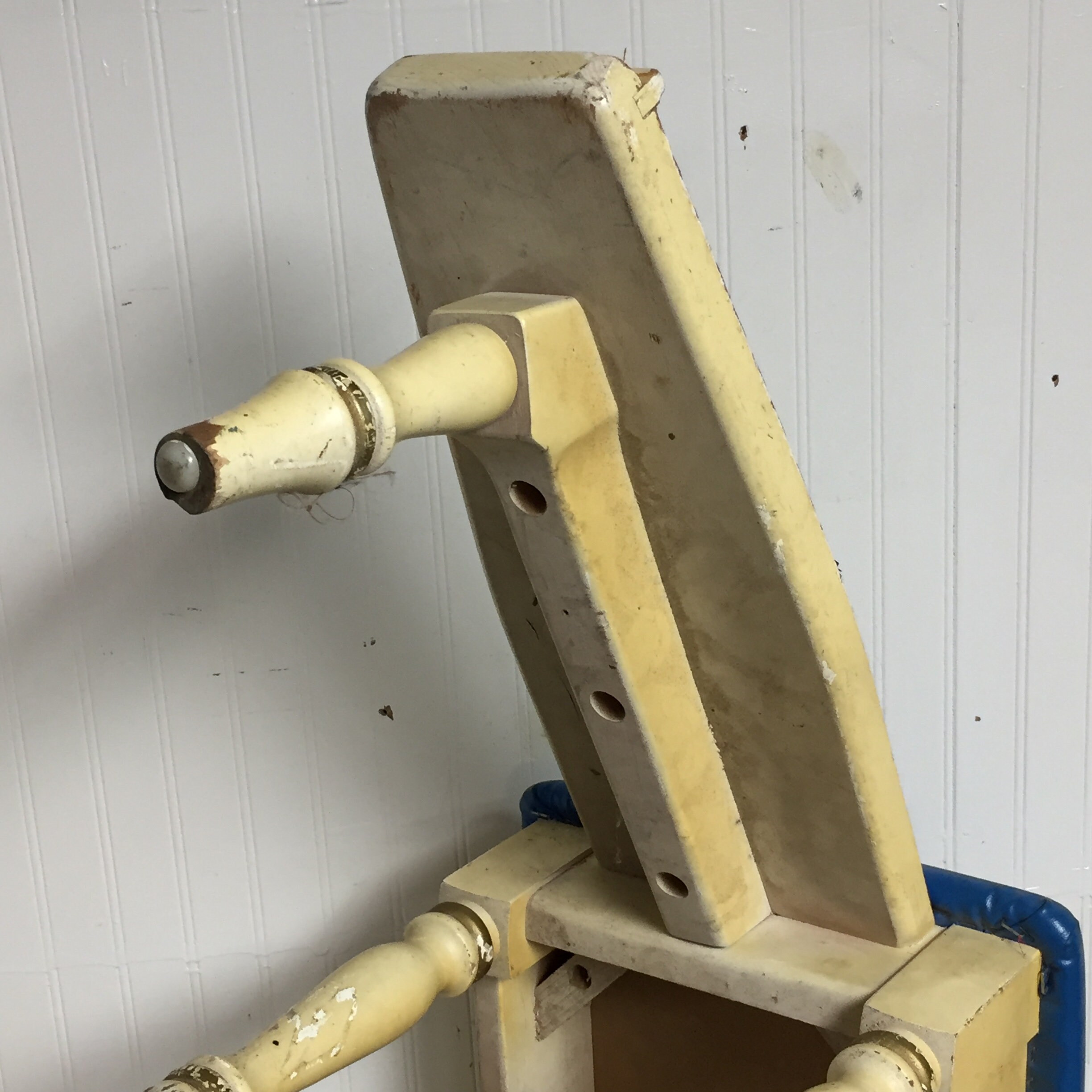 1950's MidCentury Shoe Salesman Wooden Stool, Shoe Store Fitting Bench