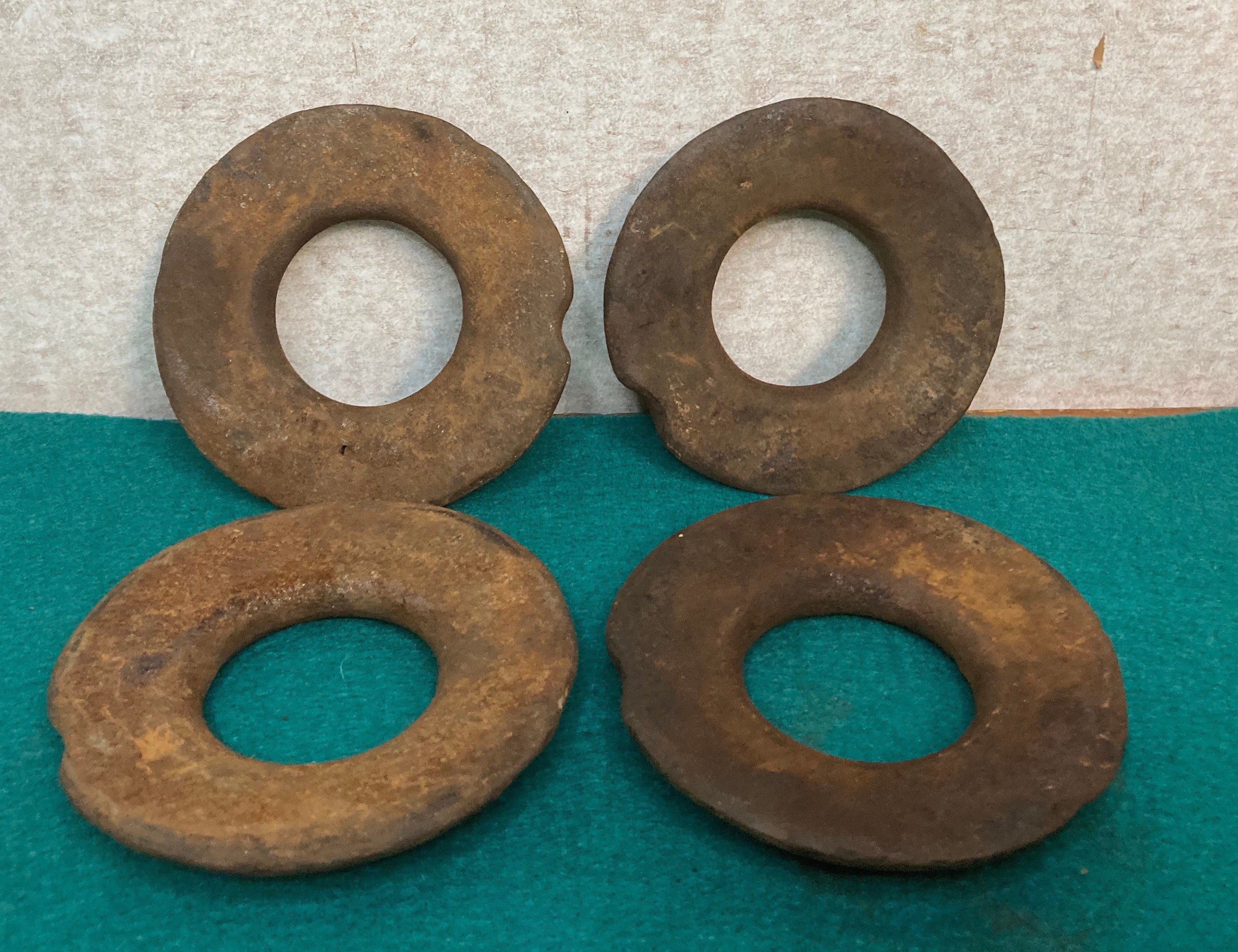 Antique Iron Pitching QUOITS, Outdoor Lawn Party Game, Amish