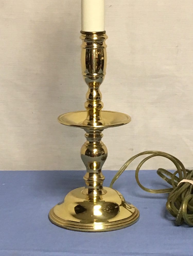 Baldwin Brass Table Lamp, Colonial Williamsburg Style Lamp, Candlestick