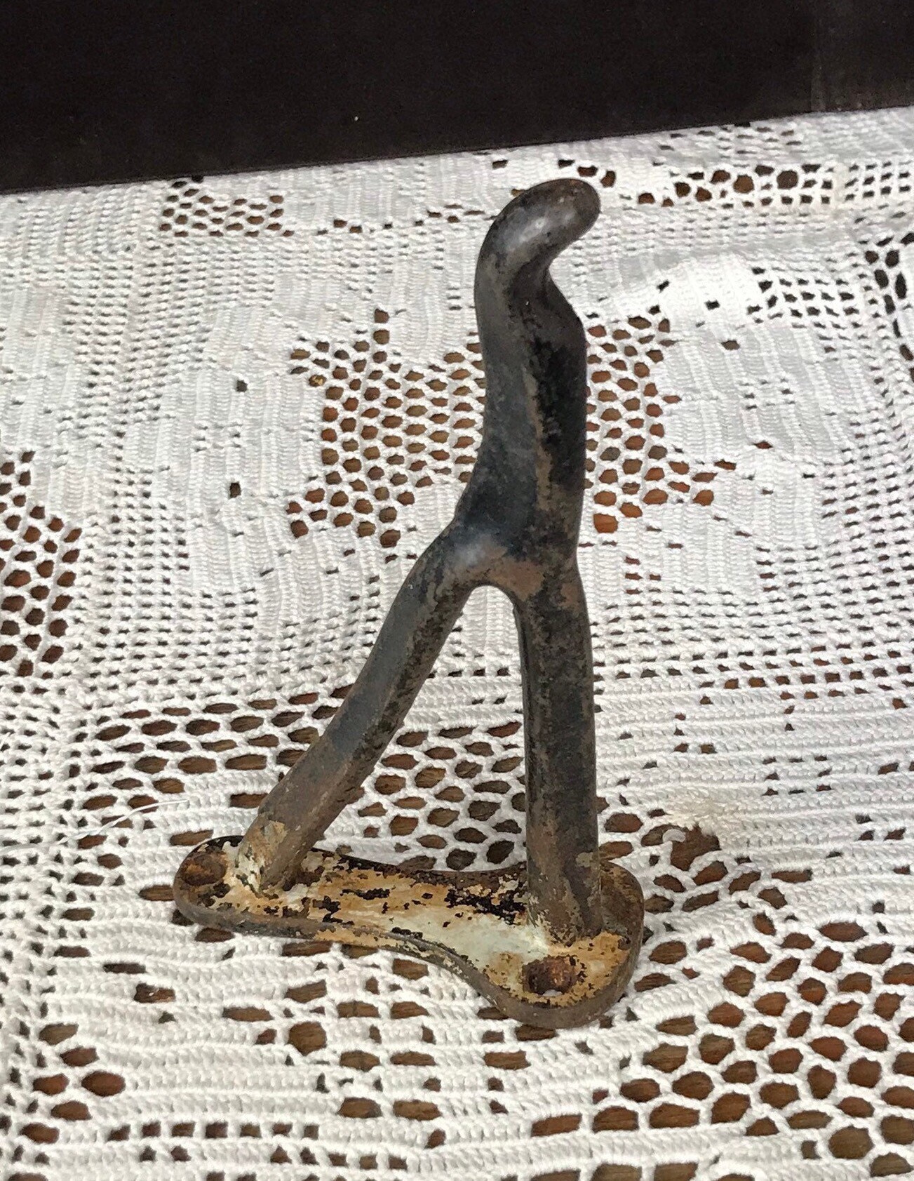 Antique Iron Horse Saddle Hook, Barn Hook, Horse Tack, Heavy Duty Shelf Bracket, Western