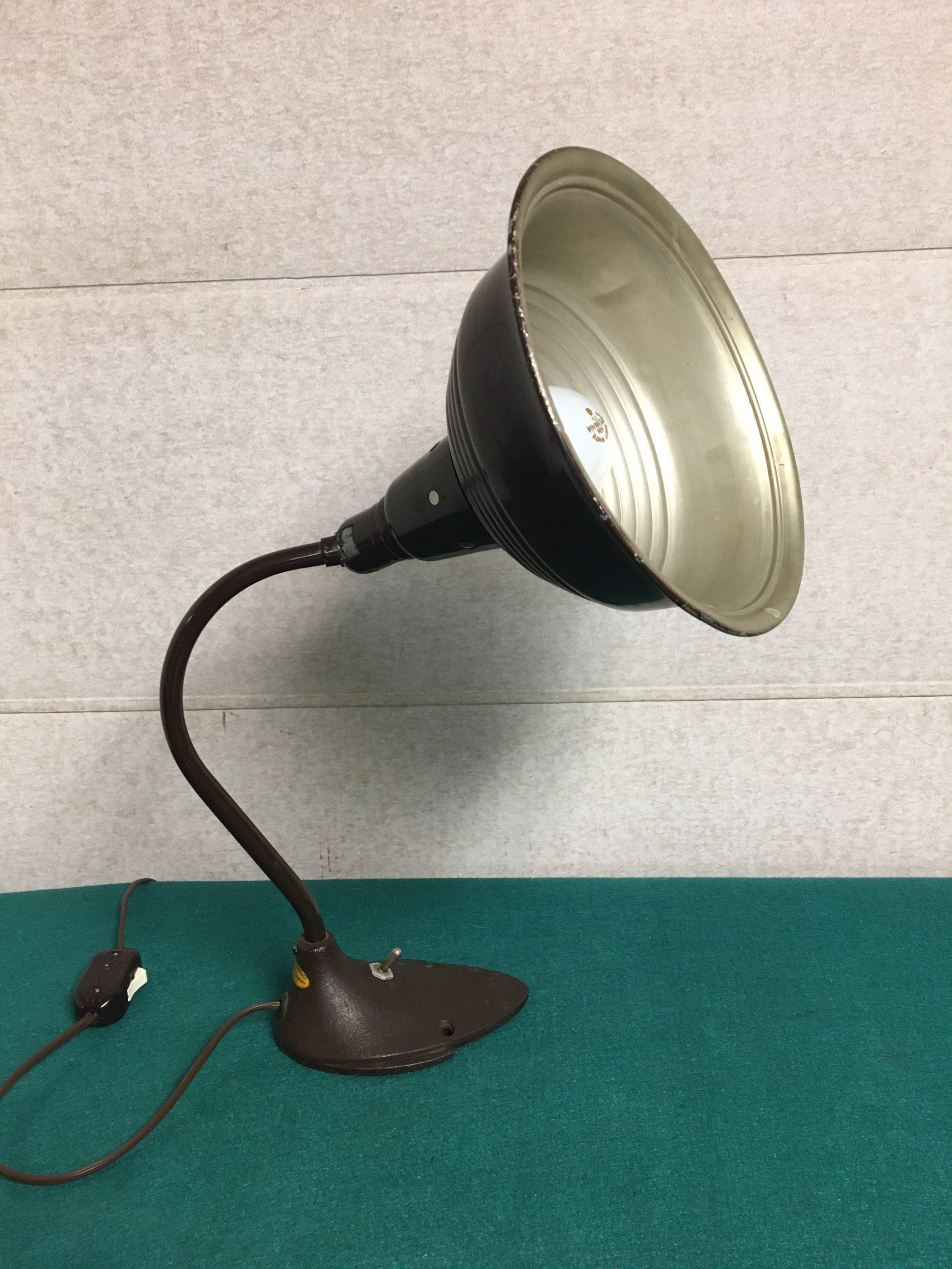 Mid Century Industrial Gooseneck Wall Light Desk Lamp, Convertible