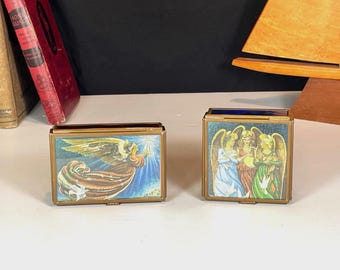 Angel boxes Handcrafted Glass and Brass Trinket Boxes with Angels, Via Vermont