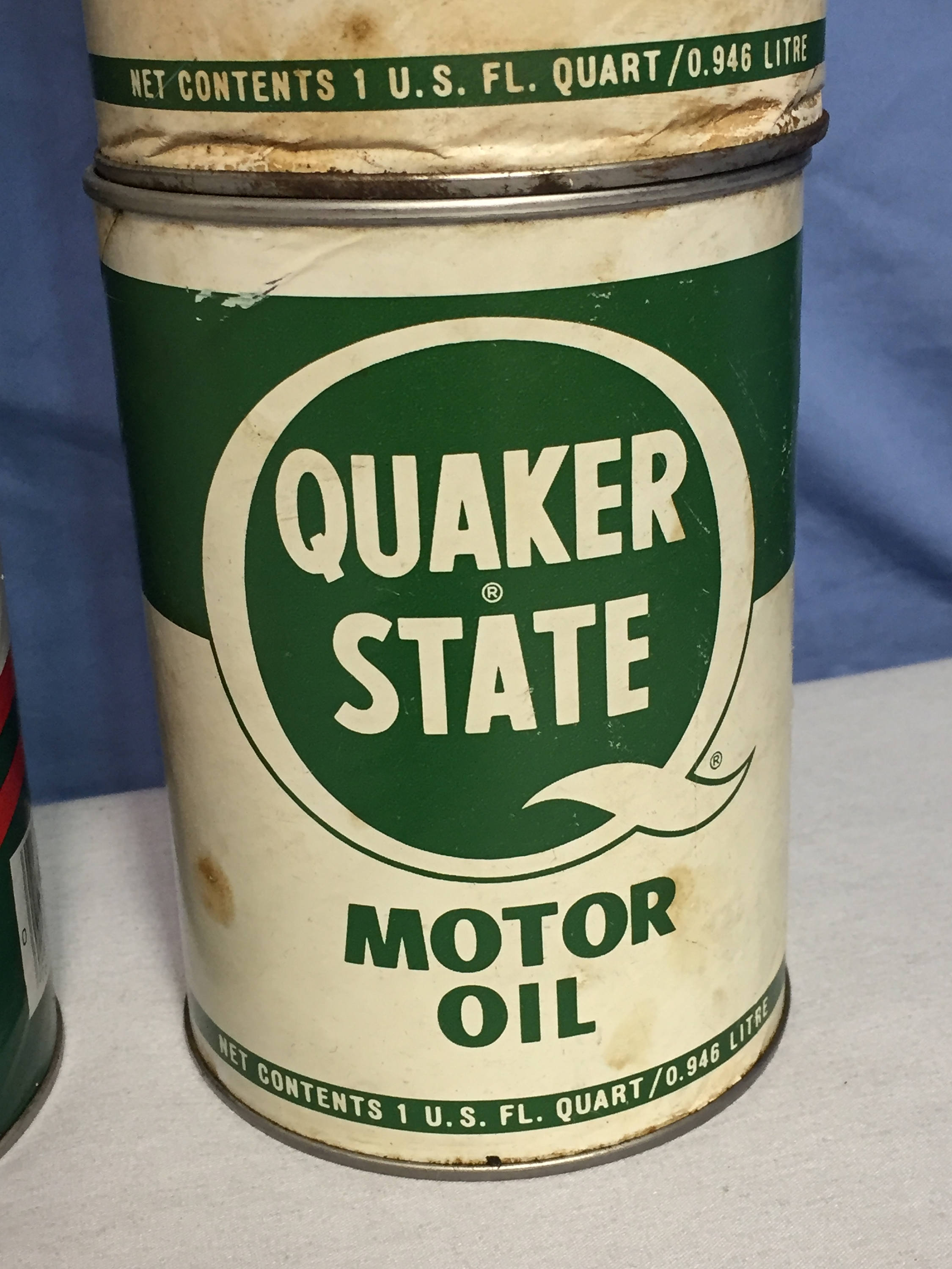 4 Full Quart Cans of Quaker State Texaco Valvoline Motor Oil, Gas ...