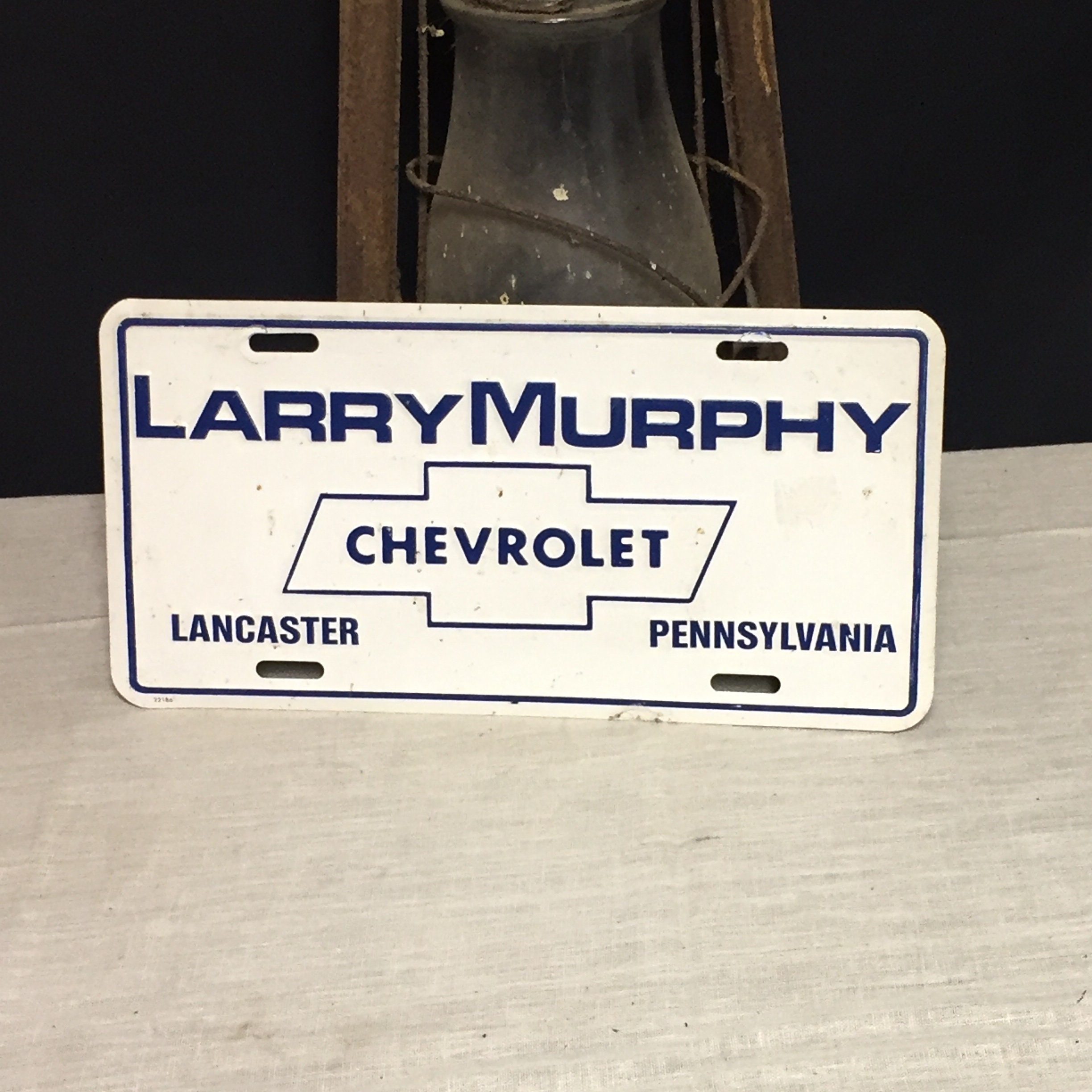 Vintage Larry Murphy CHEVROLET Advertising License Plate Vintage Larry Murphy CHEVROLET Advertising License Plate