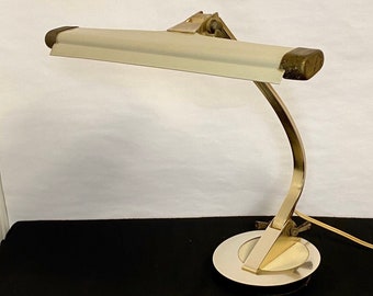 MCM Sleek Piano Desk Lamp, Adjustable with Weighted Base, Cannon Products, Mid Century