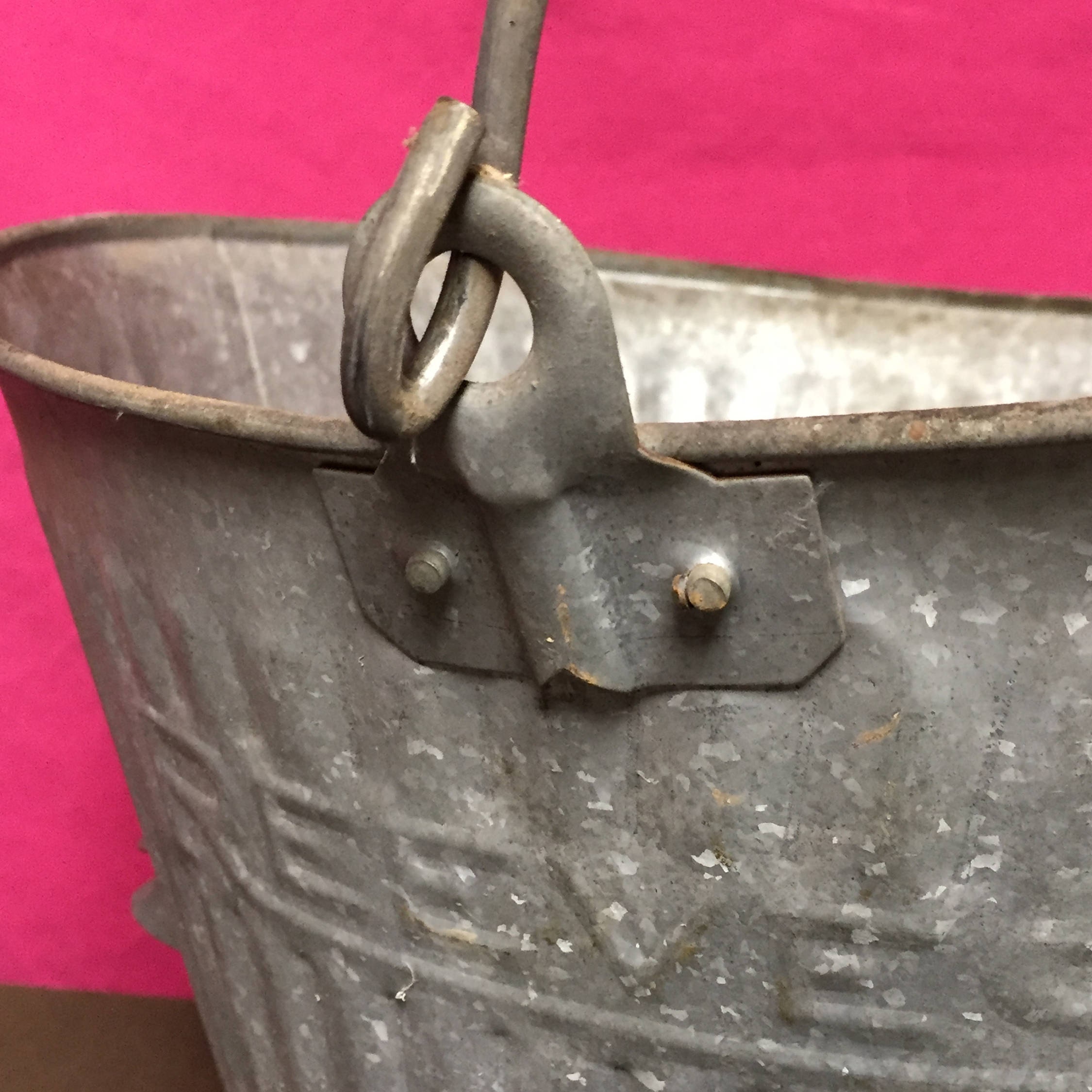 REEVES 17 Galvanized Coal Bucket with Double Handle, Ash Bucket