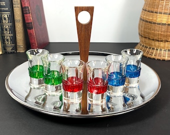 MCM Tsing Tao Shot Glasses with Celluloid Band, Set of 6