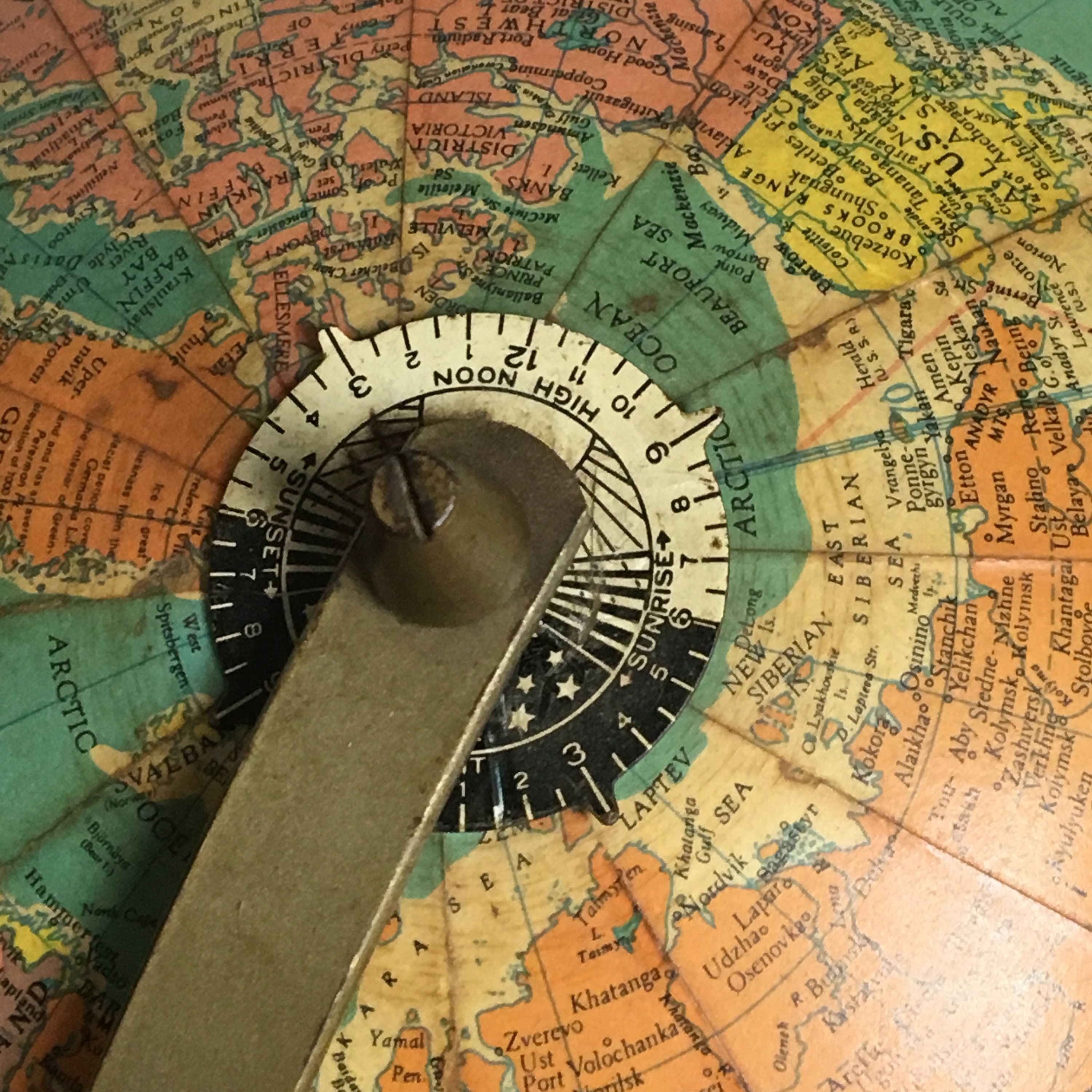 Replogle 10 Inch Library Globe from 1960, Vintage Light Up Globe, World