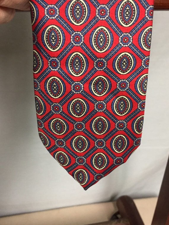 Wembley Silks Men's Tie, Silk Tie, Red Tie with B… - image 8