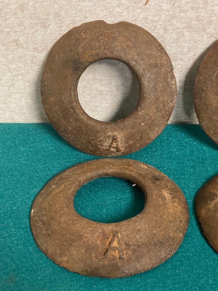 Antique Iron Pitching QUOITS, Outdoor Lawn Party Game, Amish