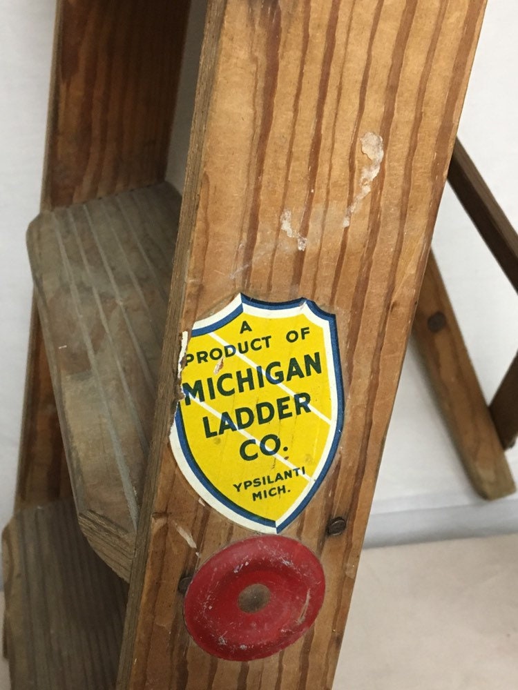 Small Unique Shabby Wooden Step Ladder 22 (2 step), with the Original ...