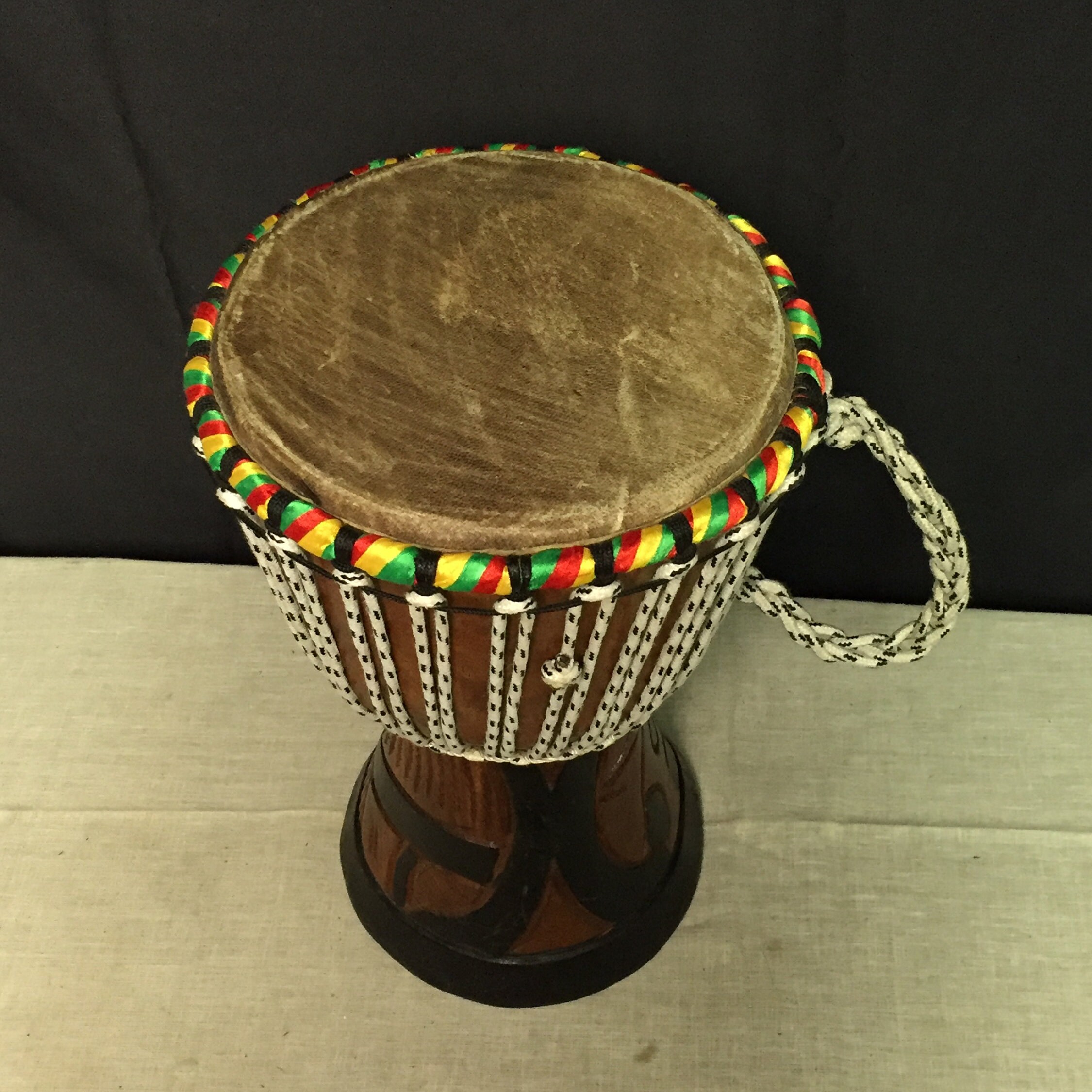 15 Hand Carved African Djembe Drum with 81/2 Goat Skin Drum Head and a