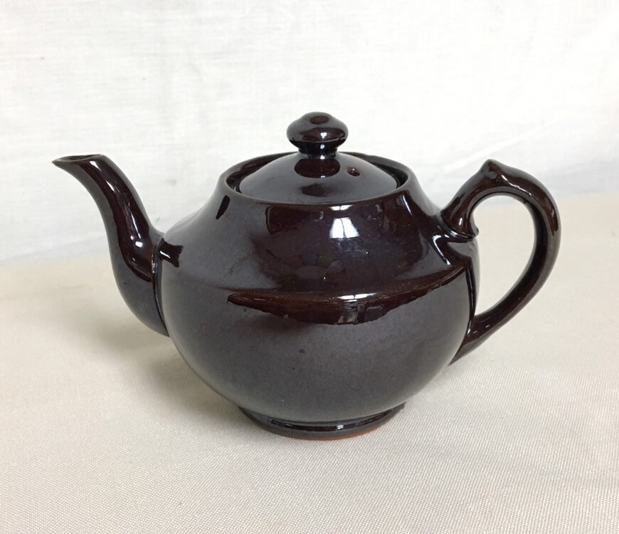 Little Brown Teapot, Made in Occupied Japan, Lusterware, Tea for One