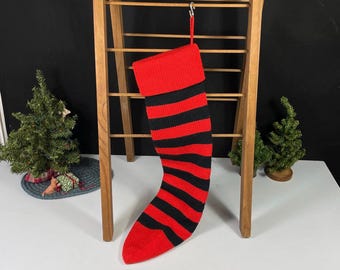 Drakkar Noir Stocking, Red and Black Stripes