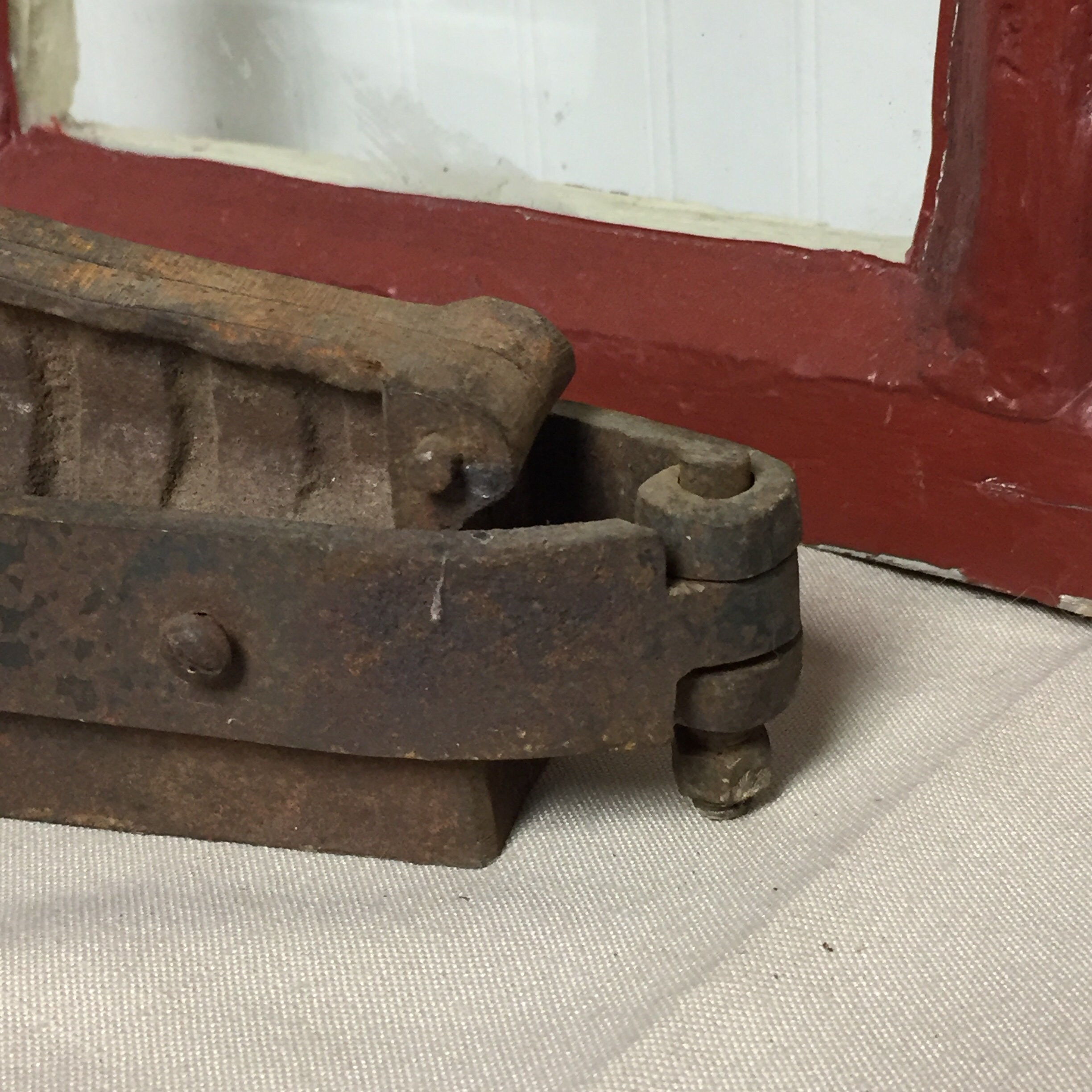 Antique Cast Iron Fishing Lead Sinker Mold 9 Slots with Long Iron Handles