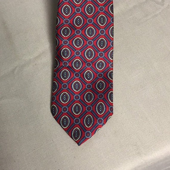 Wembley Silks Men's Tie, Silk Tie, Red Tie with B… - image 4